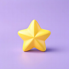 Obraz premium star soft rounded isolated in pastel background