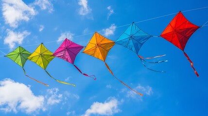 Bright kites soaring into the heavens - Powered by Adobe