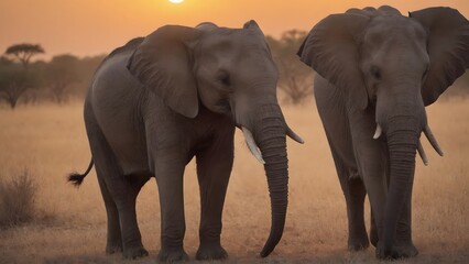 Fototapeta na wymiar elephant at safari