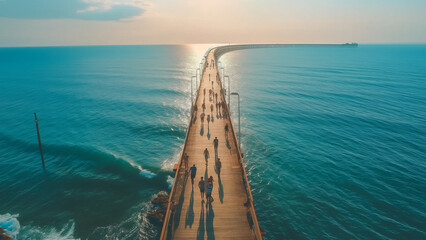 Bridge of Hope disappearing into the distance.