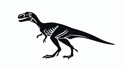 Obraz na płótnie Canvas Velociraptor dinosaur line icon vector. velociraptor 