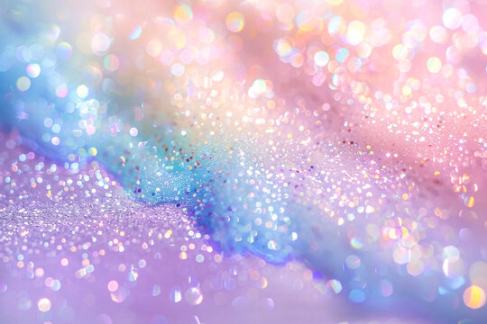Rainbow colored abstract background with soft light stars dreamy concept illustration