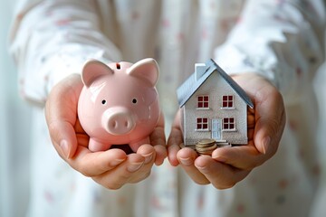 House saving and Real Estate and Insurance concept