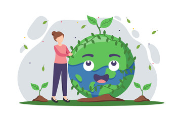 Earth Day Flat Illustration Design