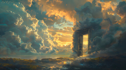 Traveling through doors that lead to parallel universes, exploring unseen worlds. Heaven and Hell