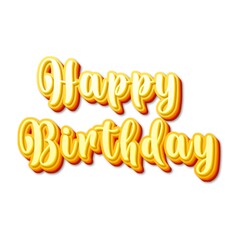 Fototapeta premium 3D Happy birthday poster art