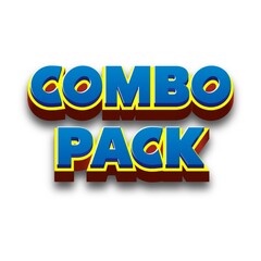 3D Combo pack text poster