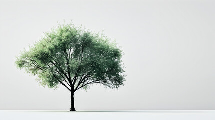 big tree on a white background