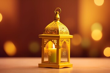 Eid mubarak and ramadan kareem greetings with islamic lantern and mosque. Eid al fitr background