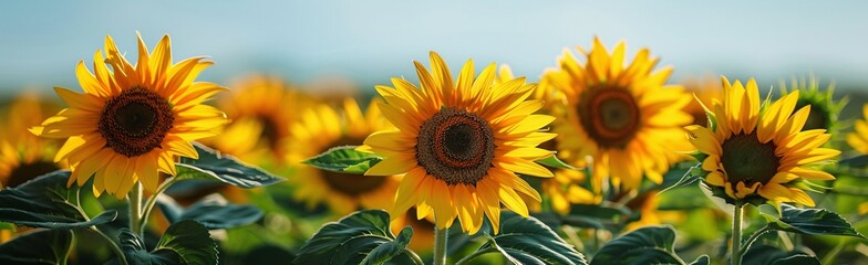Obraz premium Sunflower Season A Golden Blossom in Full Bloom Generative AI