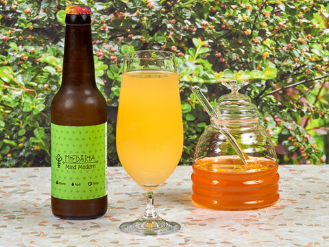 Miedaria IPM (India Pale Mead) is a beer-style mead, made using just honey, hops, yeast and water. It has a low alcohol content.