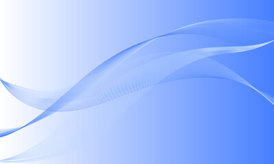 blue light lines wave curves with gradient abstract background