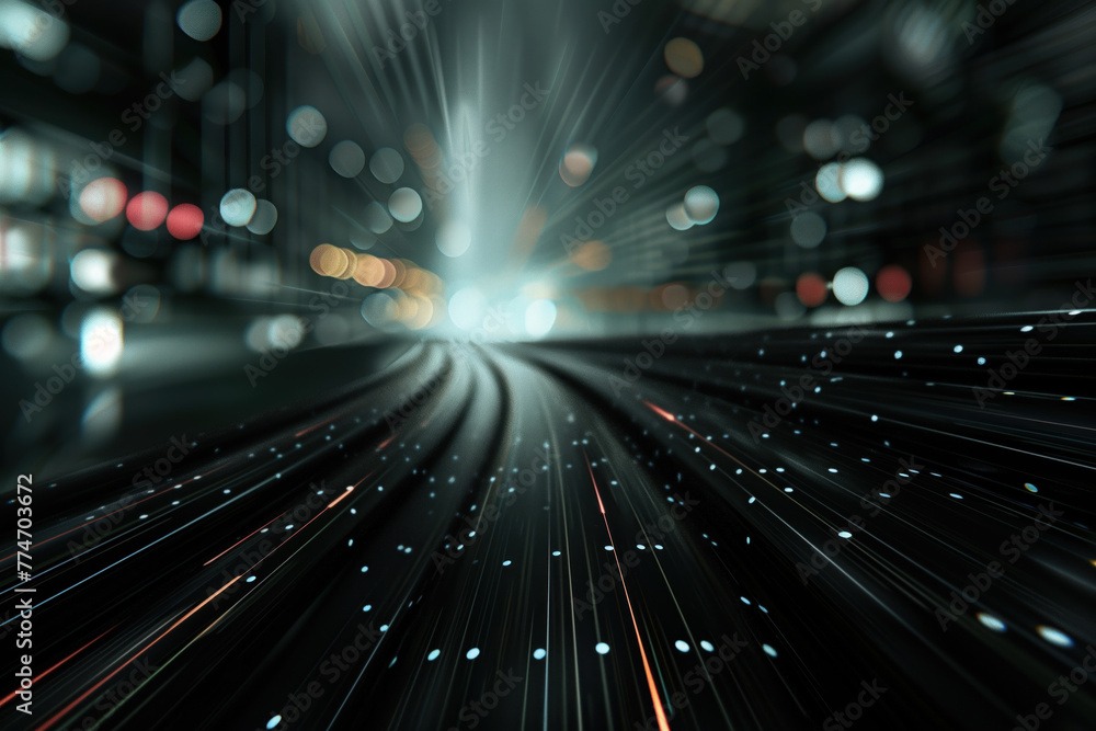 Poster futuristic tunnel of light. background image. created with generative ai technology.