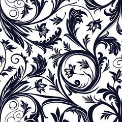 black and white pattern wall pepper petrean AI generated 