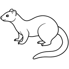 illustration of a mongoose with vector art