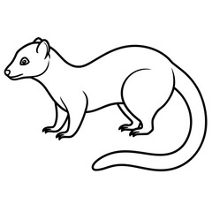 illustration of a mongoose with vector art