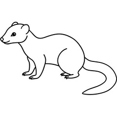 illustration of a mongoose with vector art