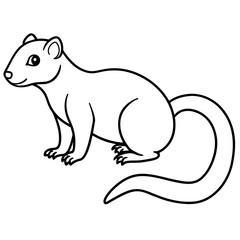 illustration of a mongoose with vector art