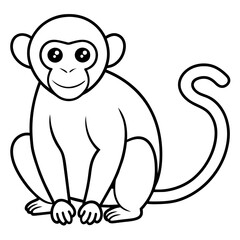 monkey vector art with silhouette 