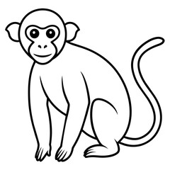 monkey vector art with silhouette 