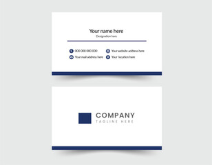modern creative business card and name card blue white and simple clean professional  business card template. Business card for business and personal use. Vector illustration design.
