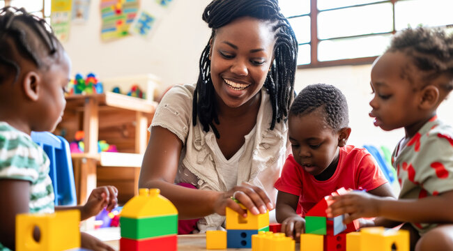 Happy children playing