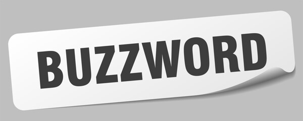 buzzword sticker. buzzword label