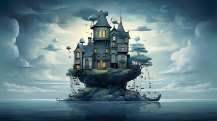 Fototapeta premium old castle in the sea