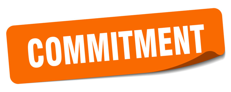 commitment sticker. commitment label