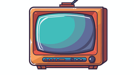 Television 90s modern style icon flat vector 