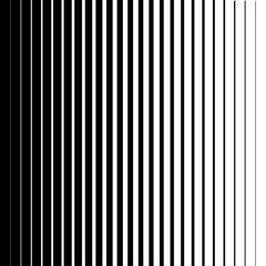 Halftone drawing of a vertical line from thick to thin. Vector illustration
