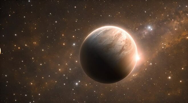 Video. Universe. The movement of the planets. 