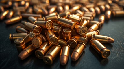 many ammunition bullets pattern background - obrazy, fototapety, plakaty