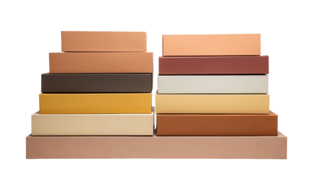 A tall stack of assorted books balancing precariously