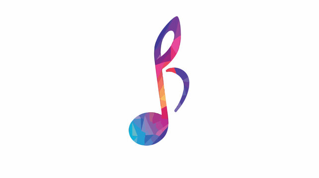 Music note icon. sign design flat vector