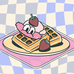 The birthday cake with delicious strawberry flavor is absolutely tasty 