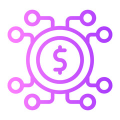 dollar gradient icon