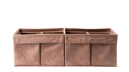 A large pink storage bin with three compartments for organizing items