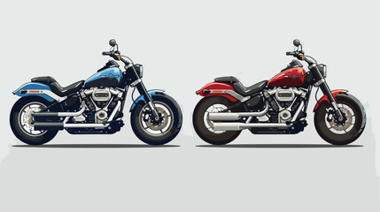 Obraz na płótnie Canvas New model motorcycles that have the same characterist