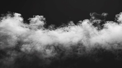 A black and white photo of a cloud with smoke coming out, AI