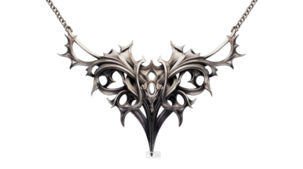 A dazzling necklace adorned with a detailed dragon head pendant on a delicate chain