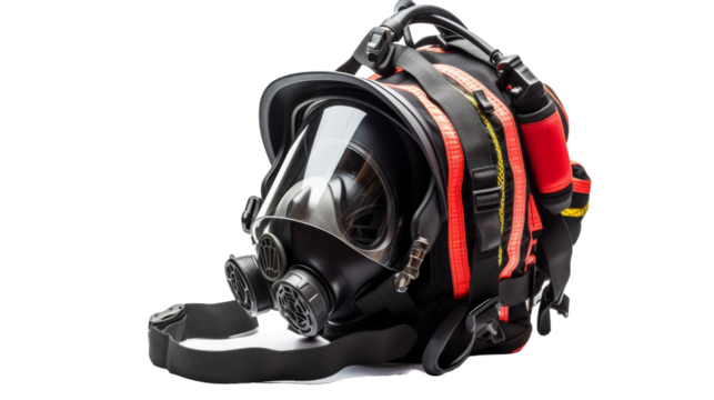 Scuba mask with attached breathing device for underwater exploration