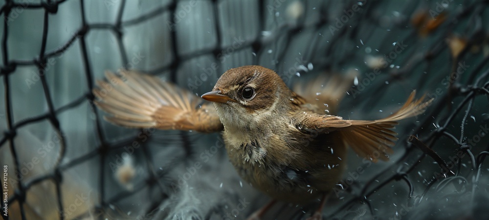 Aufkleber bird in flight a catchy and creative title for a monthly event generative ai