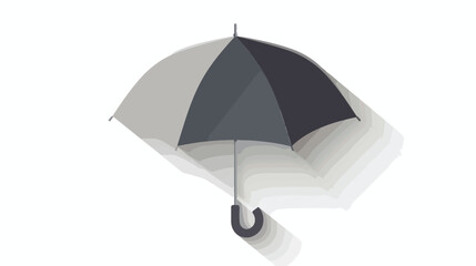 Umbrella Icon with Gray Shadow flat vector 