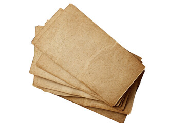 Stack of Brown Paper on White Background