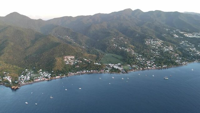 Exploring the Cousteau Reserve: Aerial Views of Marine Splendor in Guadeloupe, Captured in 60fps