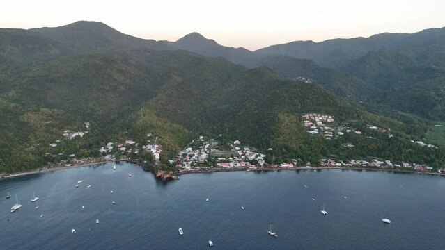 Exploring the Cousteau Reserve: Aerial Views of Marine Splendor in Guadeloupe, Captured in 60fps