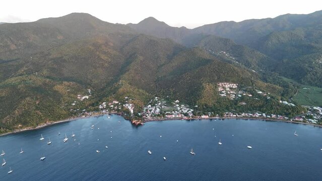 Exploring the Cousteau Reserve: Aerial Views of Marine Splendor in Guadeloupe, Captured in 60fps