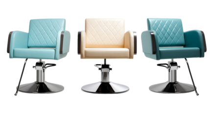 Three chairs lined up in perfect symmetry, inviting one to rest and relax