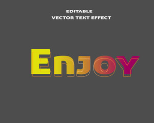 enjoy text effect design